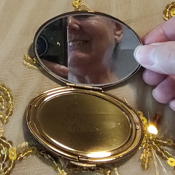 VINTAGE GOLD COMPACT POWDER CASE Pepsi Cola Logo - Picture 4 of 8